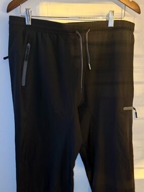 Men's Black Performance Jogger Sweatpants with Zip Pockets